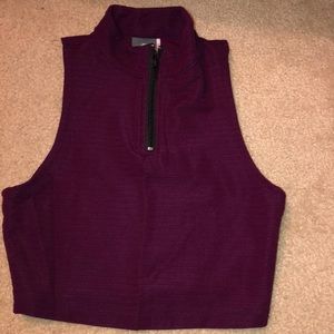 Burgundy and floral crop tops